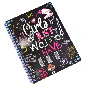 Cuaderno con stickers