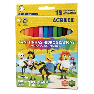 MARCADORES ESCOLAR PUNTA FINA ACRILEX X12