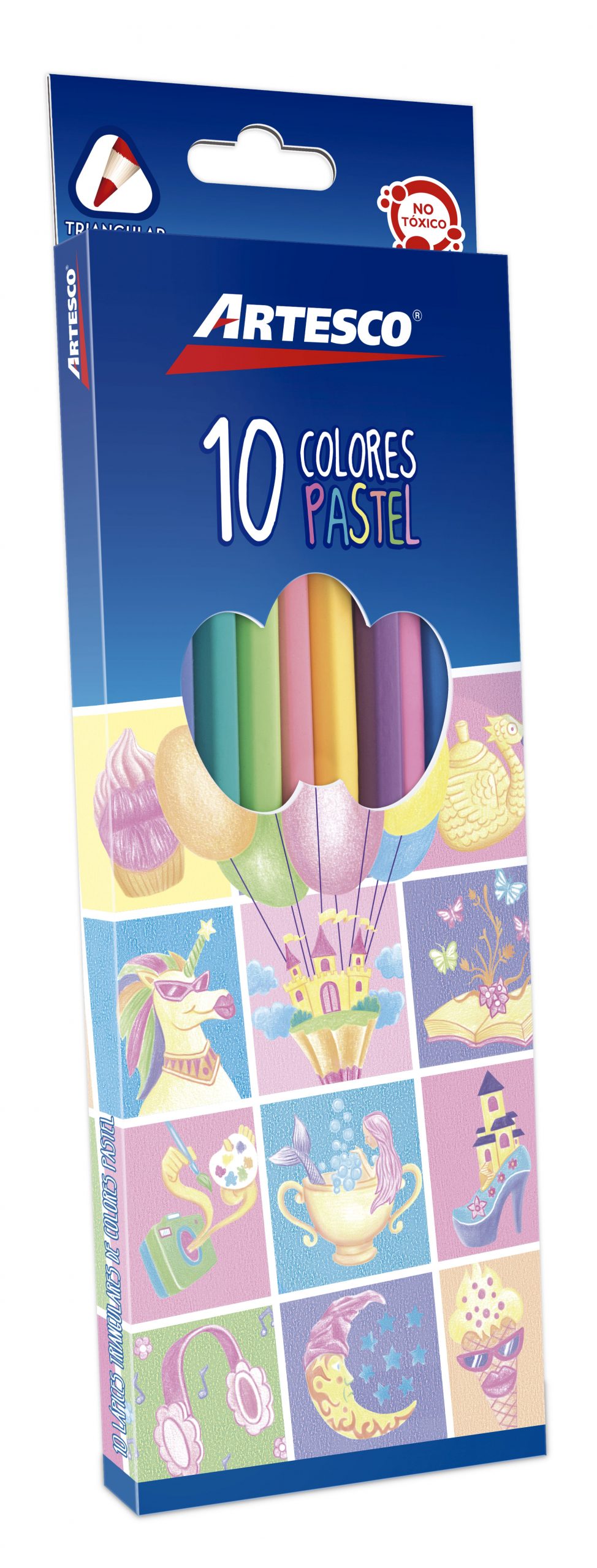 Colores Largos Pasteles x 10 ARTESCO