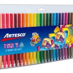 Marcadores Delgados Trimax A-45 estuche ARTESCO x 24