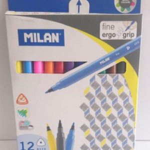 MARCADORES ESCOLAR PUNTA FINA MILÁN X 12TRIANGULAR