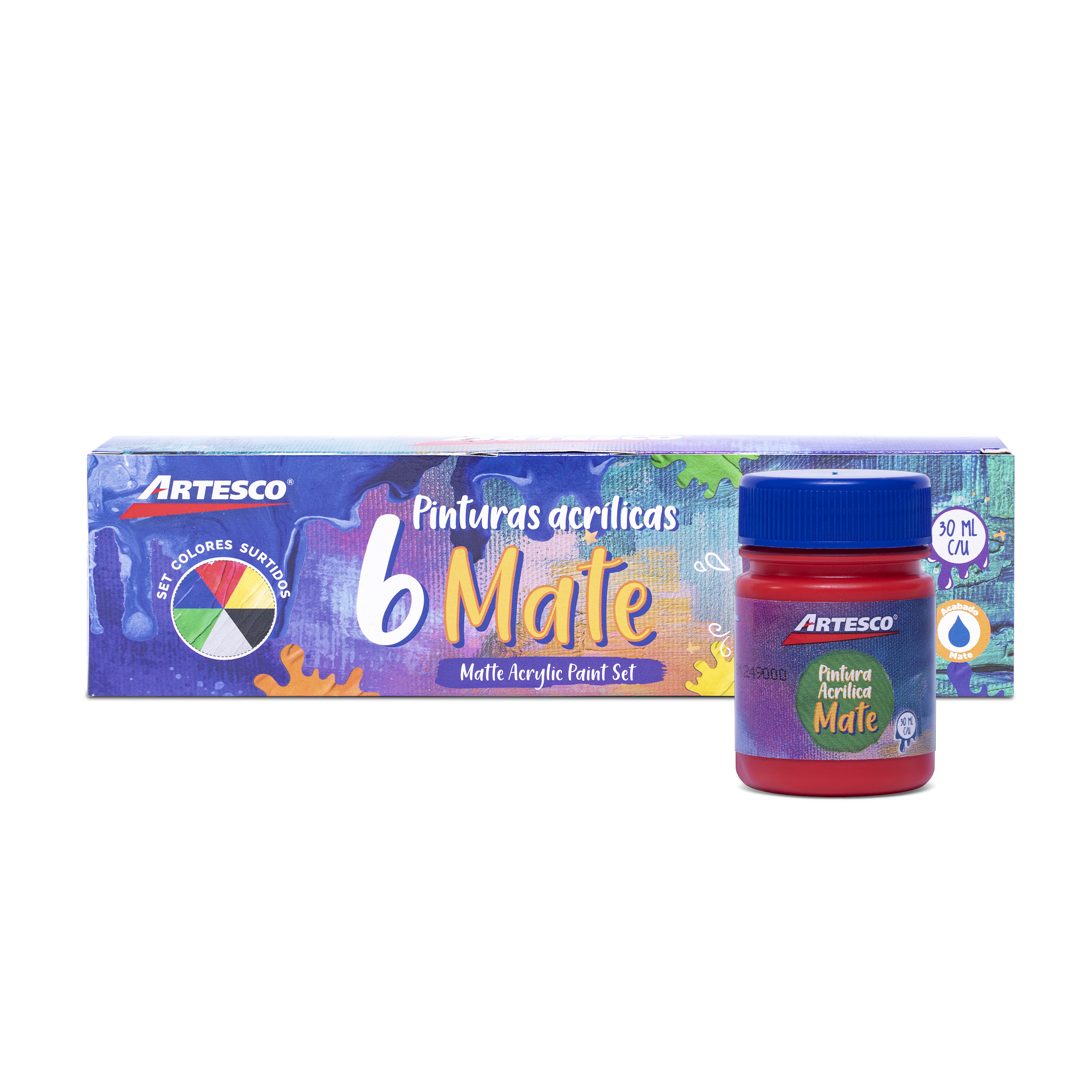 PINTURA ACRÍLICA MATE ARTESCO 30 ML.