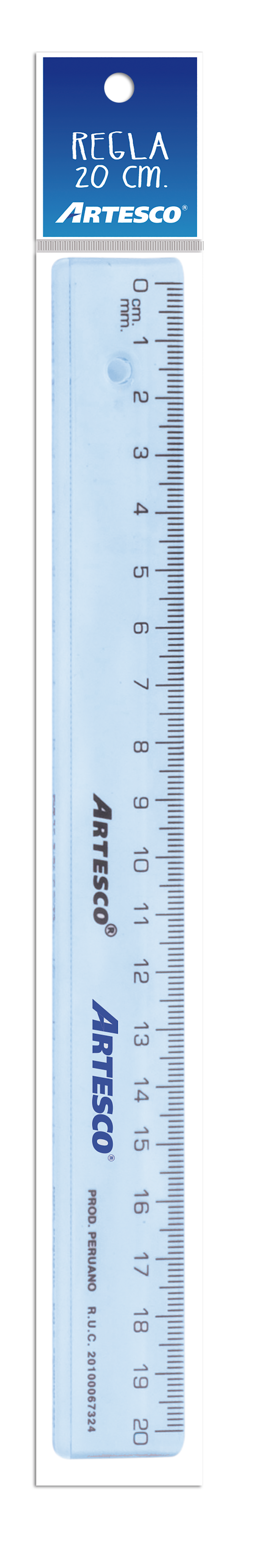 Regla cristal ARTESCO 20 cm.