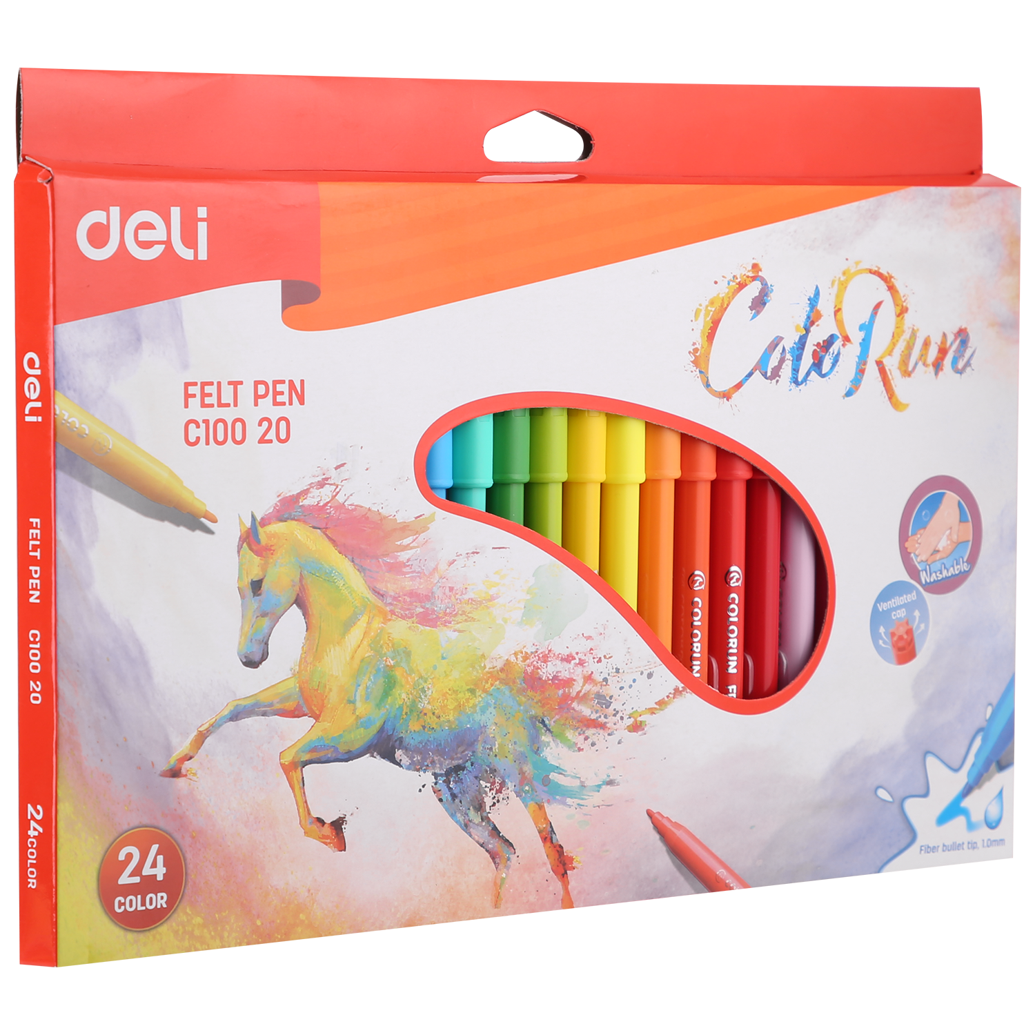 MARCADORES LAVABLES COLORUN x24 | DELI