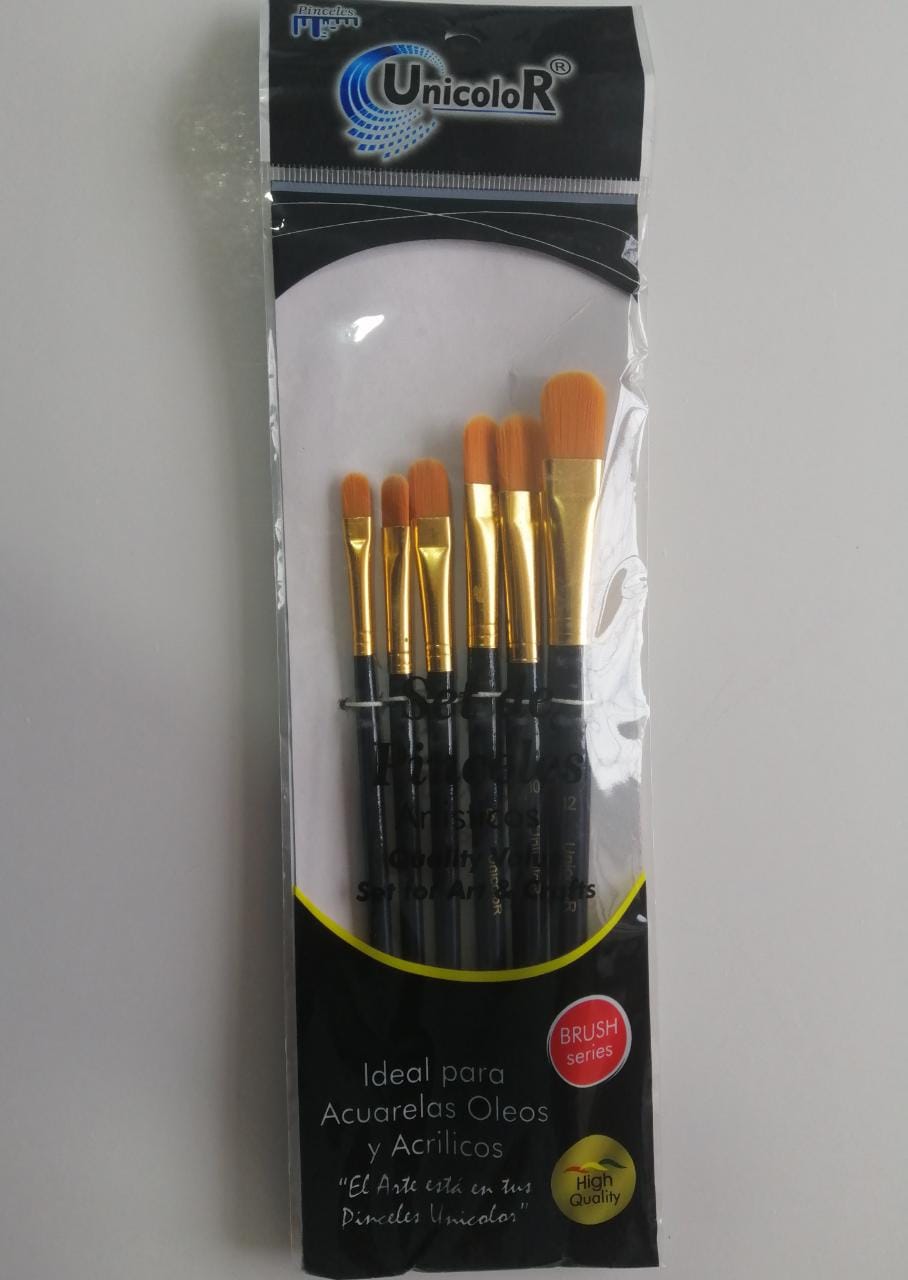 Set de Pinceles Artísticos Unicolor *6