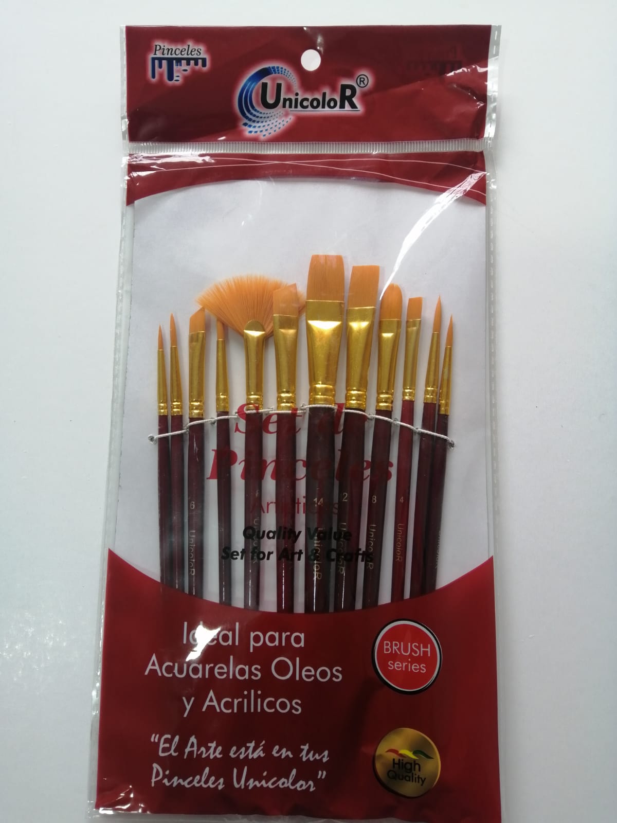 Set de Pinceles Artísticos Unicolor *12