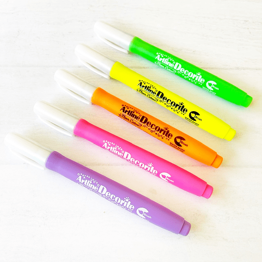 Marcadores Artline Decorite Brush Neon
