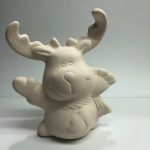 Bizcocho de Cerámica para pintar, figura Reno