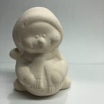 Bizcocho de Cerámica para pintar, figura Muñeco de Nieve