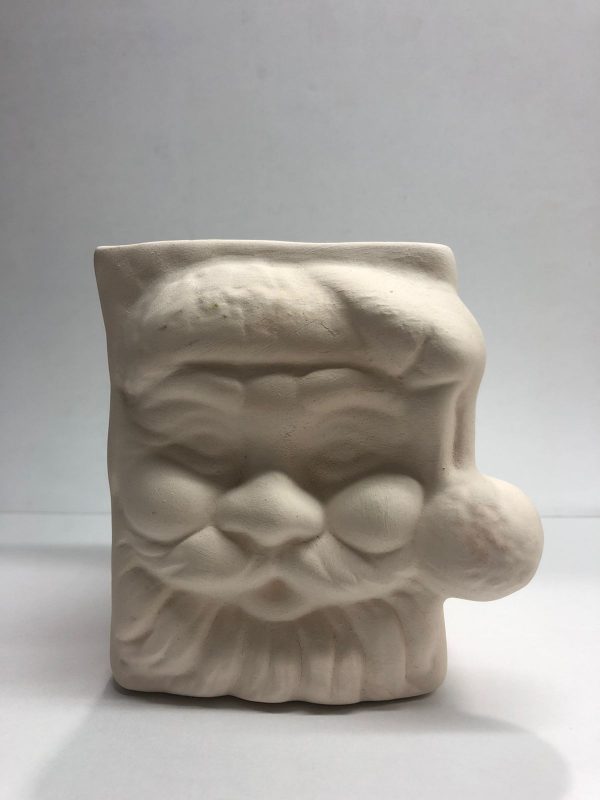 Bizcocho de Cerámica para pintar, figura Caja Papa Noel
