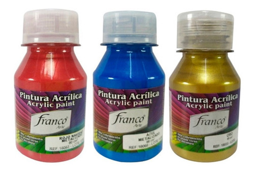 Pintura Acrílica Metalizados Franco Arte 60 cm3